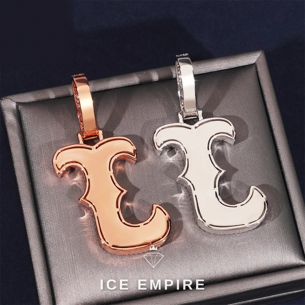 Iced Out Baguette Rose Gold Plated Moissanite Pendant
