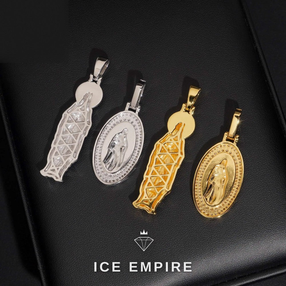 Iced Out Rose Gold Plated Moissanite Pendant