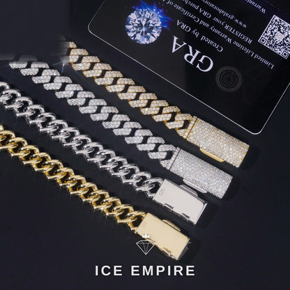 Iced Out Rose Gold Plated Moissanite Cuban Chain