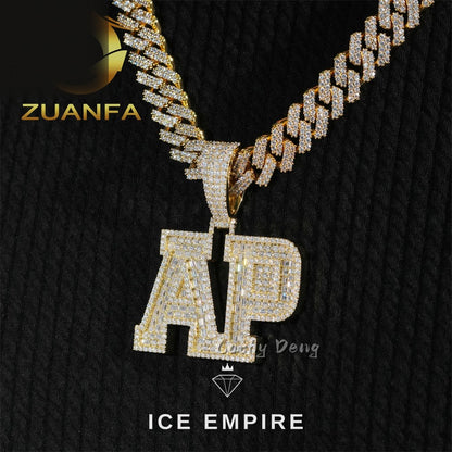 Iced Out Baguette Rose Gold Plated Cuban Chain