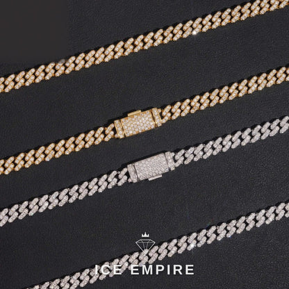 Iced Out Rose Gold Plated Moissanite Cuban Chain
