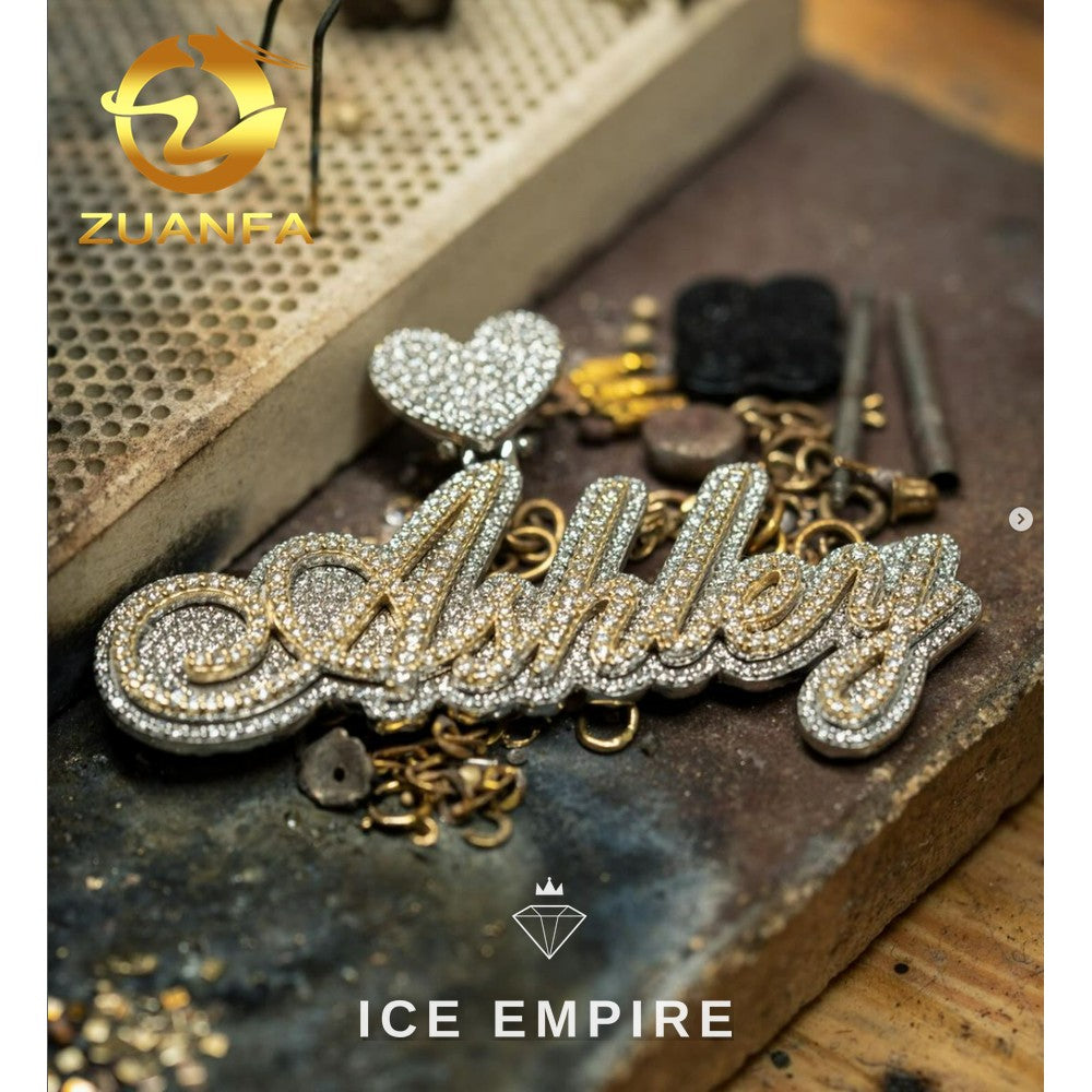 Iced Out Baguette Rose Gold Plated Pendant