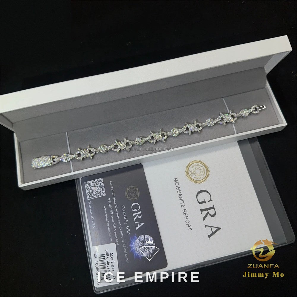 Iced Out Cross Rose Gold Moissanite Cuban Chain