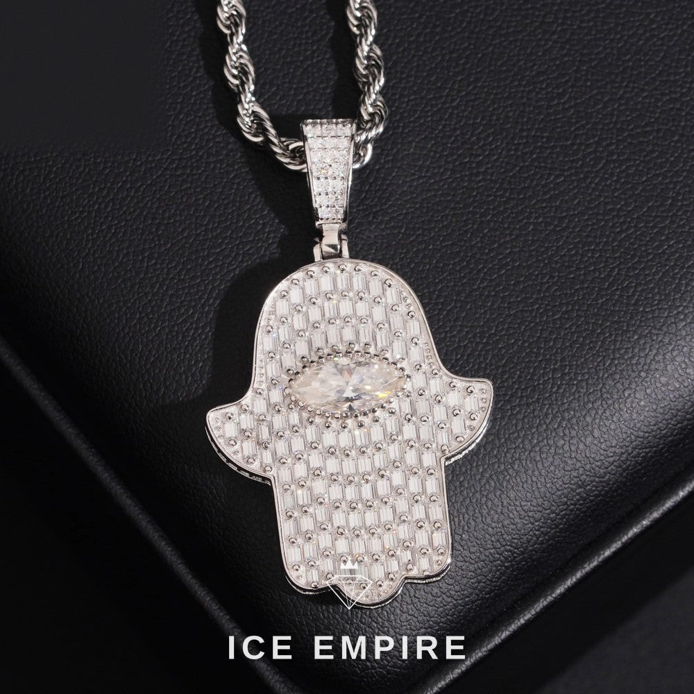 Iced Out Rose Gold Plated Moissanite Pendant
