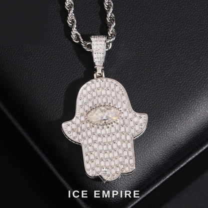Iced Out Rose Gold Plated Moissanite Pendant