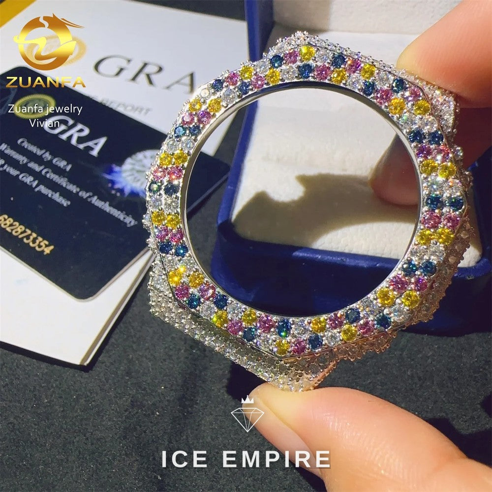 Iced Out 925 Silver Moissanite Watch
