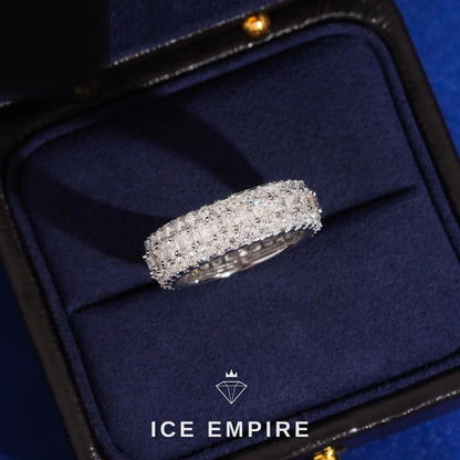 Iced Out 925 Silver Moissanite Ring
