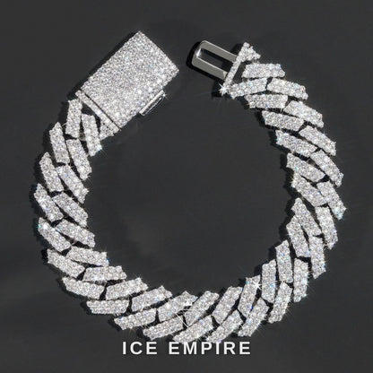 Iced Out Rose Gold Plated Moissanite Cuban Chain