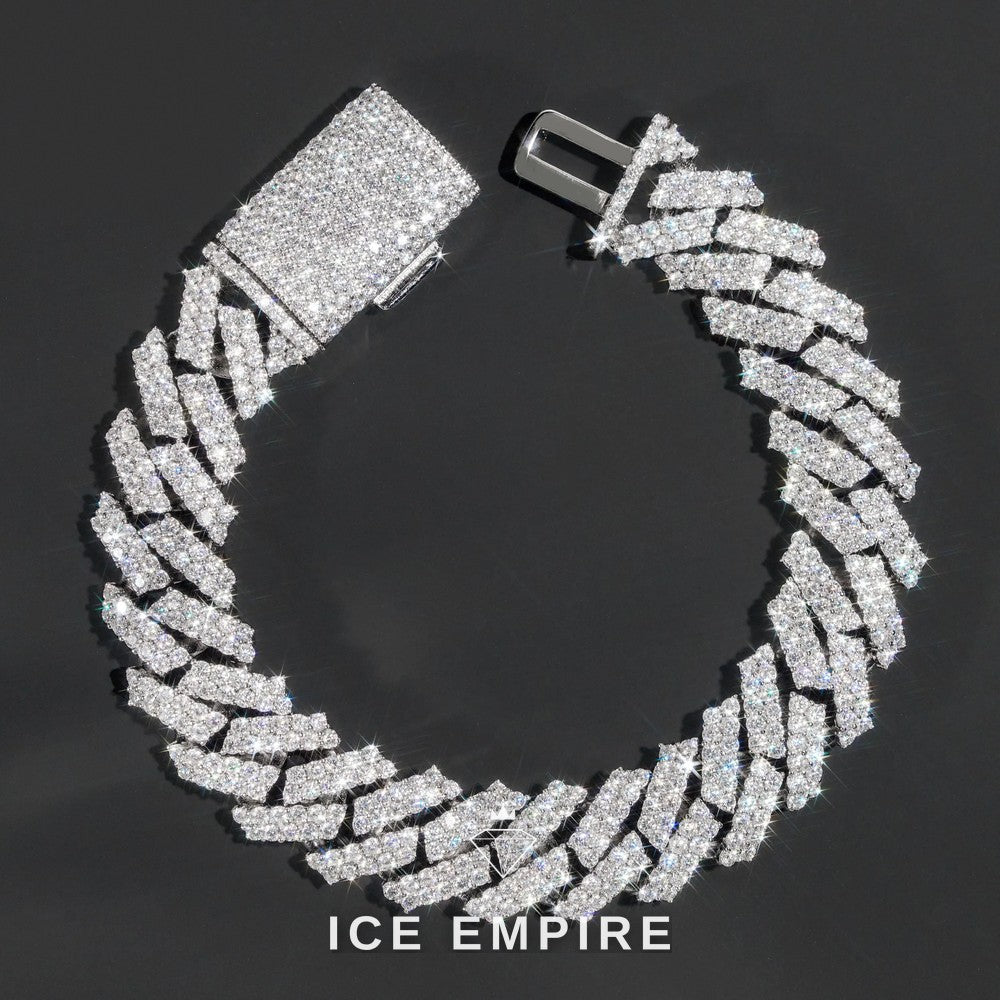 Iced Out Rose Gold Plated Moissanite Cuban Chain