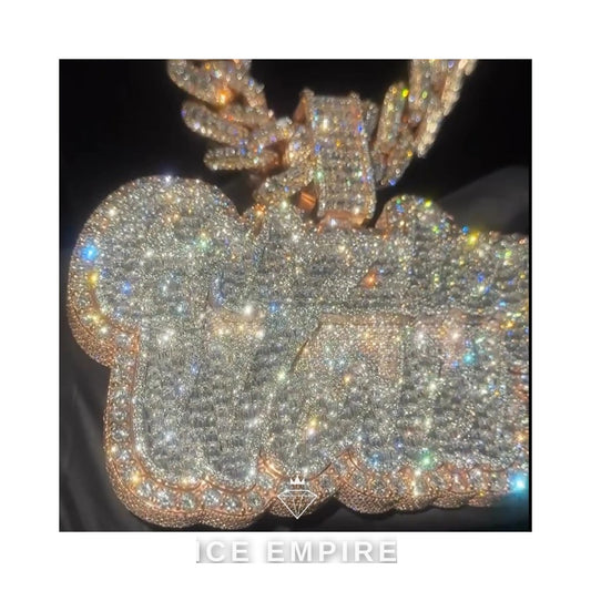 Iced Out 925 Silver Pendant