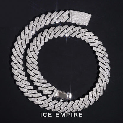 Iced Out Rose Gold Plated Moissanite Cuban Chain
