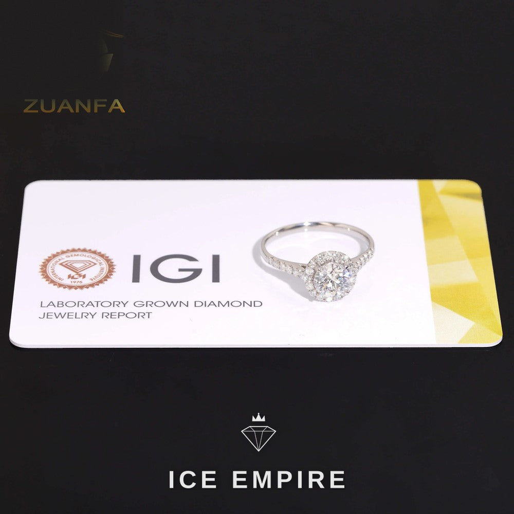Iced Out Gold Plated Lab Grown Diamond Wedding Band