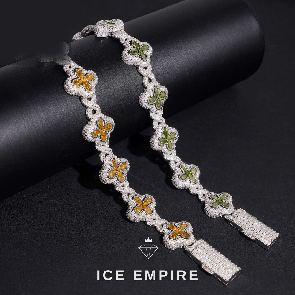 Iced Out Gold Plated Moissanite Cuban Chain