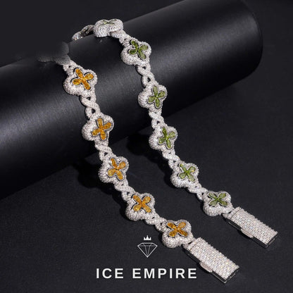 Iced Out Gold Plated Moissanite Cuban Chain