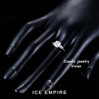Iced Out 925 Silver Moissanite Ring
