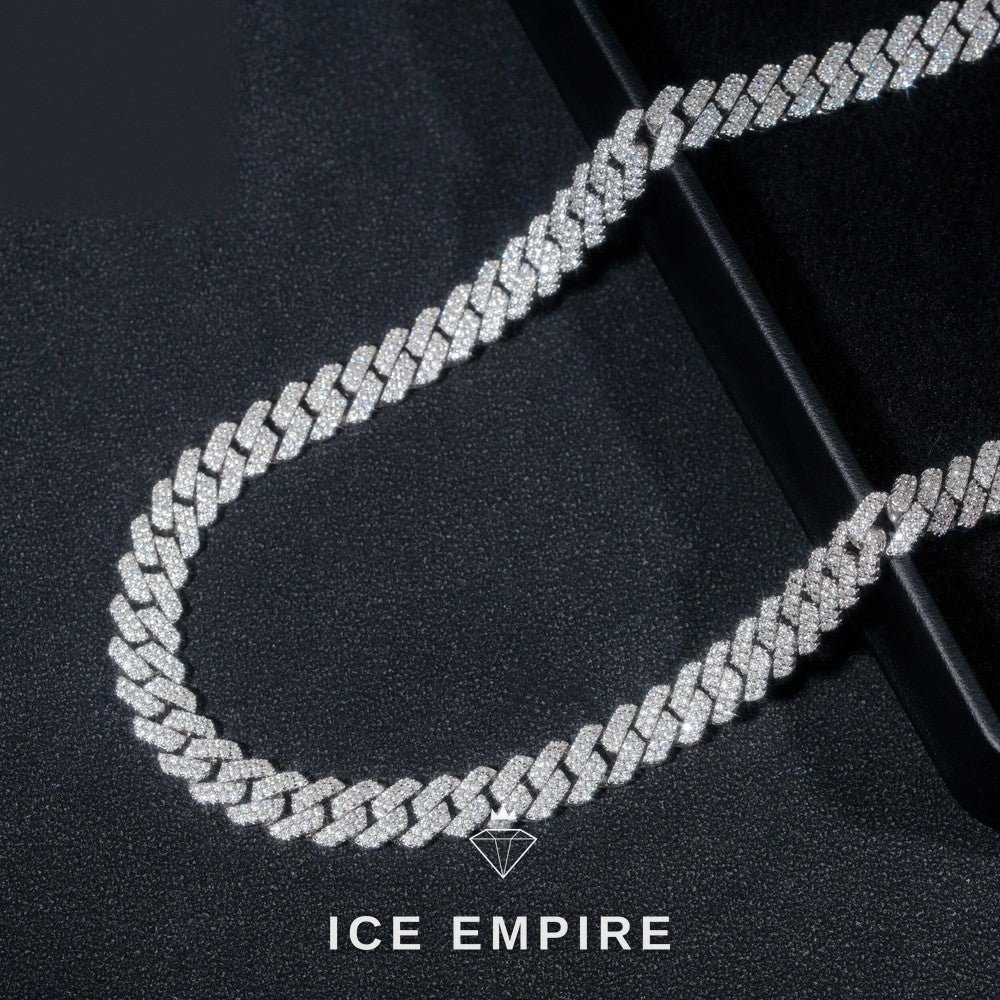 Iced Out Rose Gold Plated Lab Grown Diamond Cuban Chain