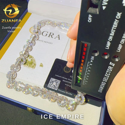 Iced Out Rose Gold Plated Moissanite Cuban Chain