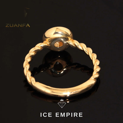 Iced Out 18K Gold Lab Grown Diamond Engagement Ring
