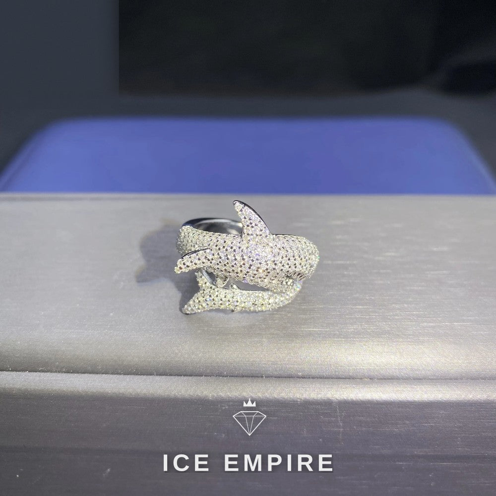 Iced Out 925 Silver Moissanite Ring