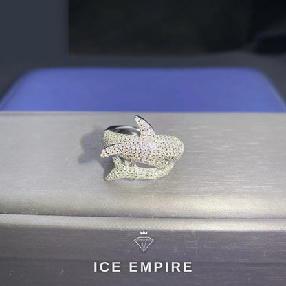 Iced Out 925 Silver Moissanite Ring