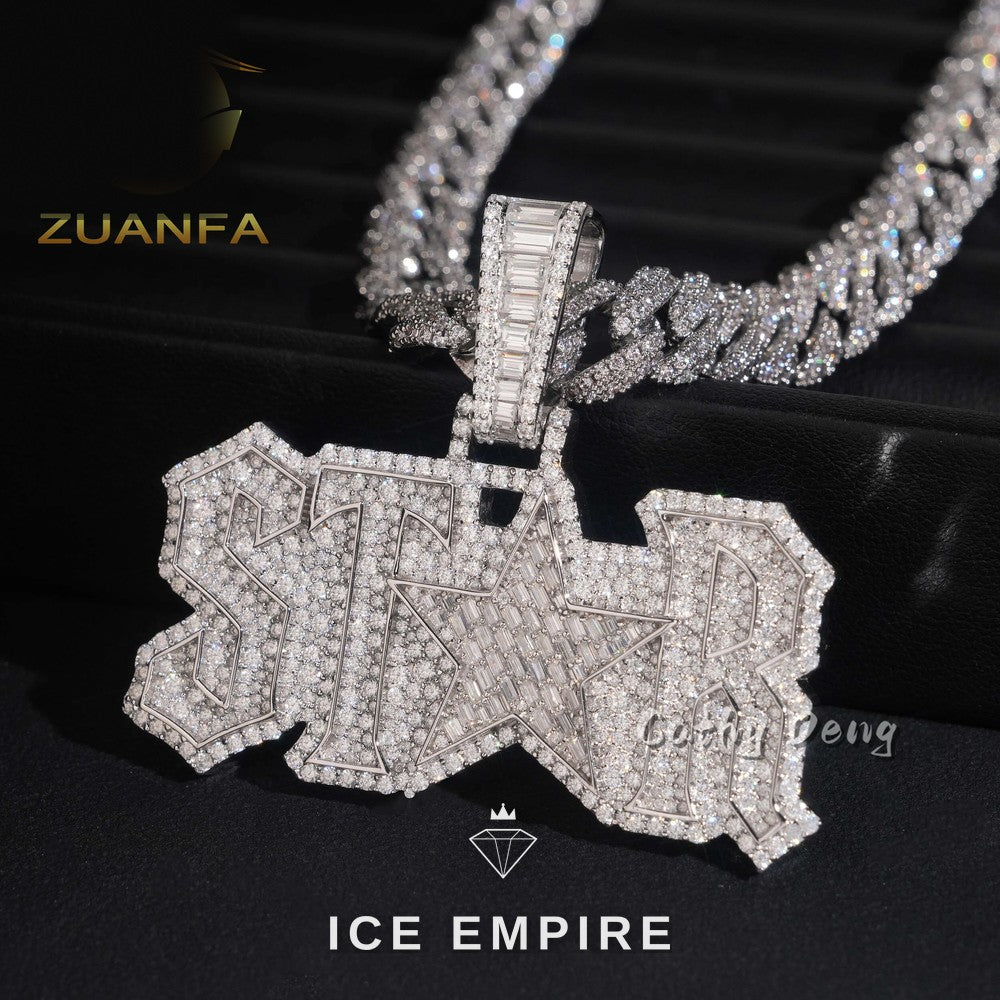 Iced Out Rose Gold Plated Moissanite Pendant