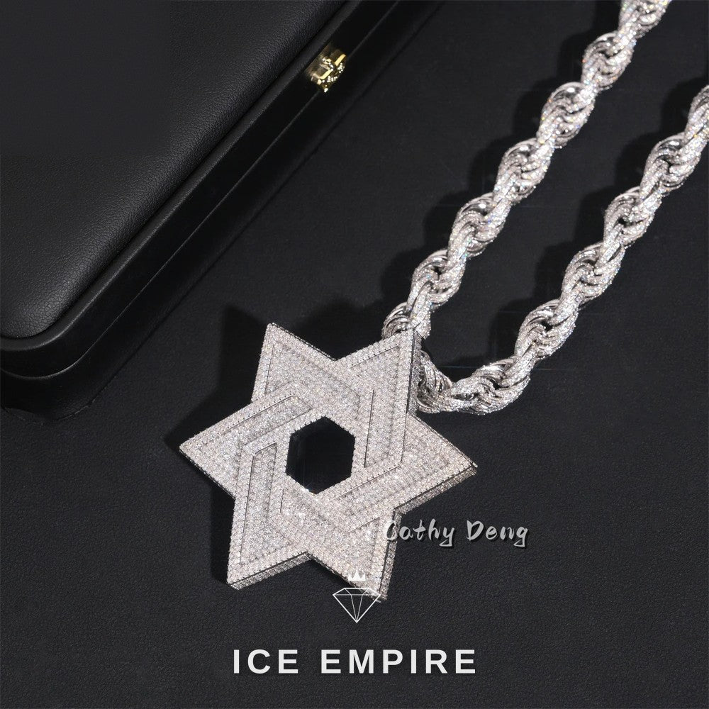 Iced Out Baguette Rose Gold Plated Pendant