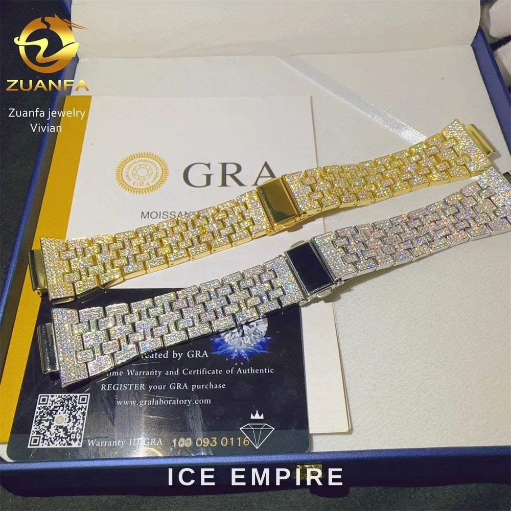 Iced Out 925 Silver Moissanite Watch