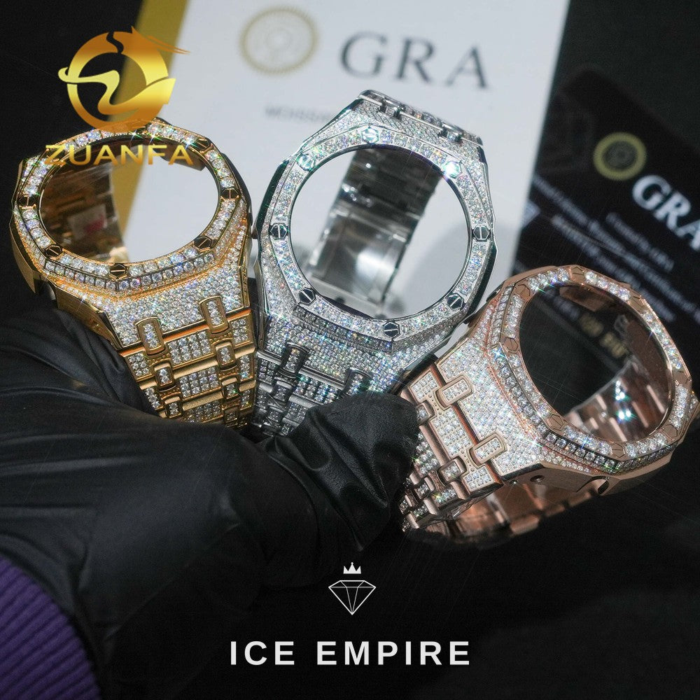 Iced Out 925 Silver Moissanite Watch