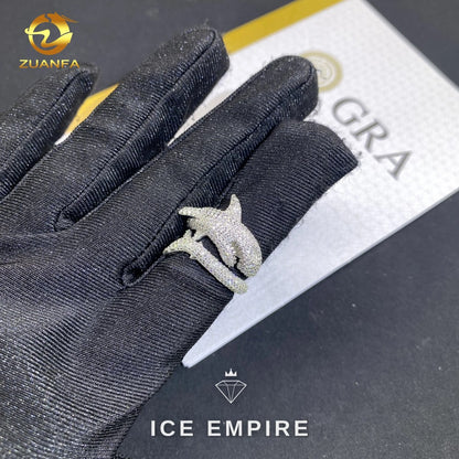 Iced Out 925 Silver Moissanite Ring
