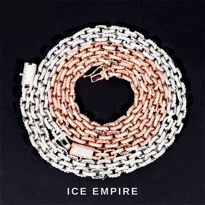 Iced Out Rose Gold Plated Moissanite Cuban Chain