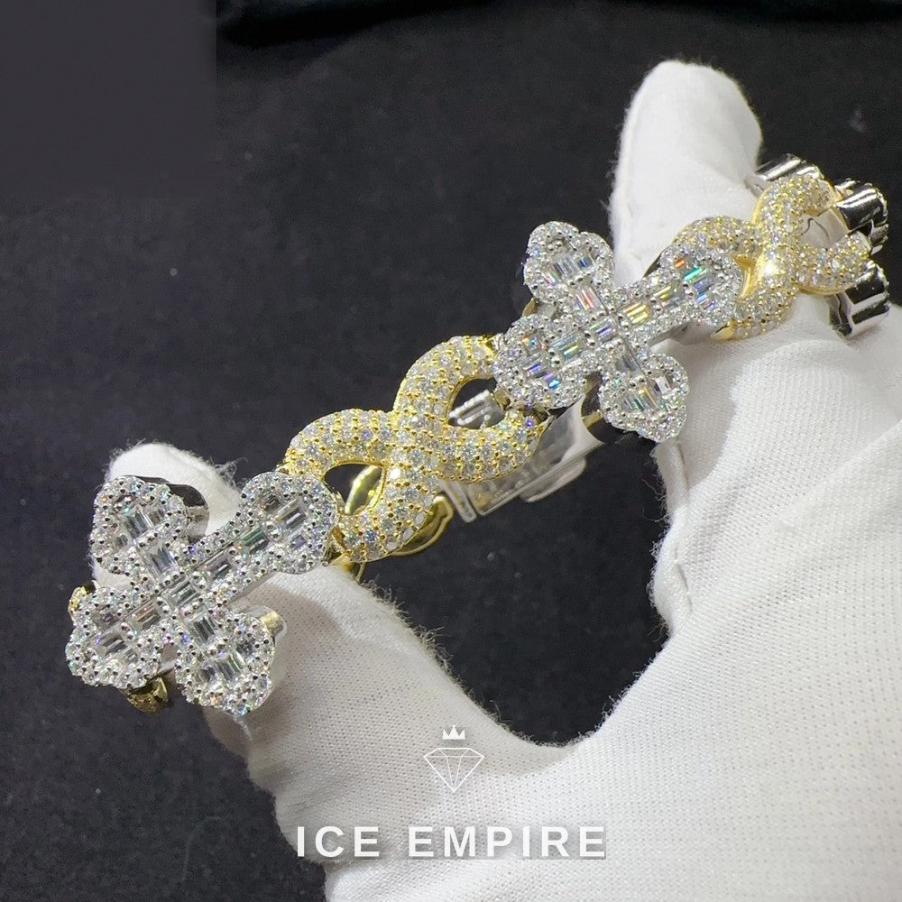 Iced Out 925 Silver Moissanite Cuban Chain