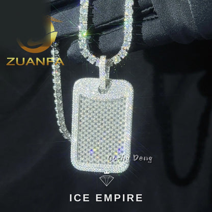 Iced Out Rose Gold Plated Moissanite Pendant