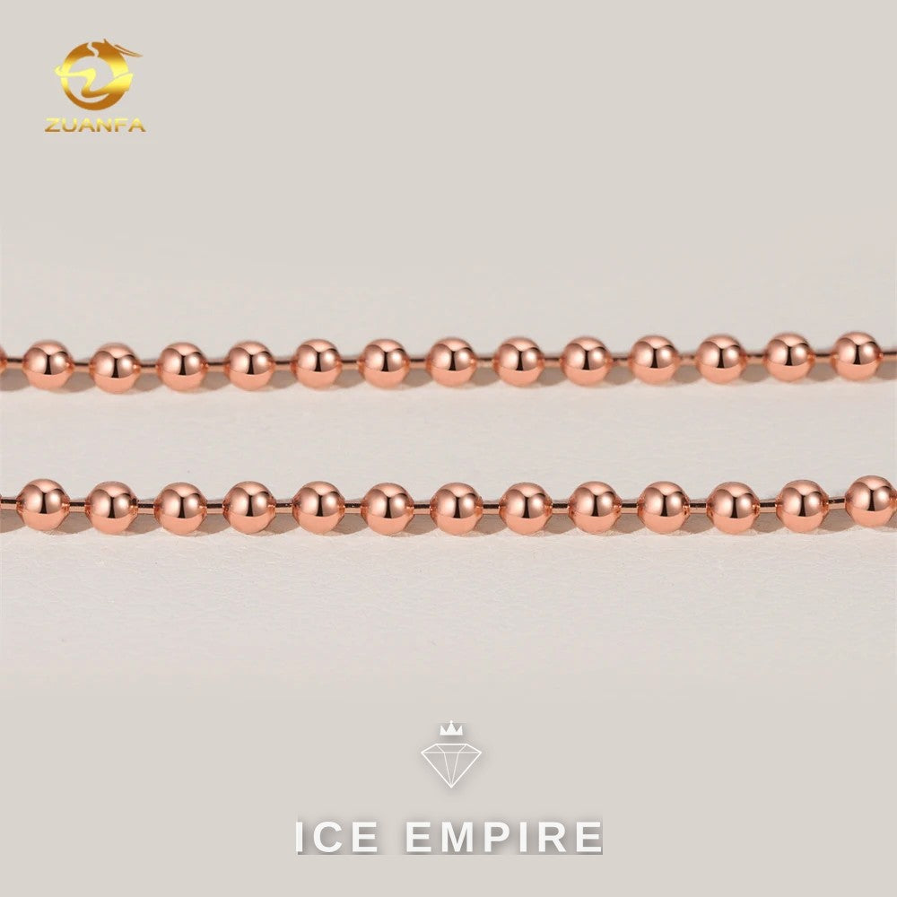Iced Out Rose Gold Plated Moissanite Cuban Chain