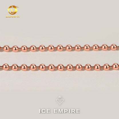 Iced Out Rose Gold Plated Moissanite Cuban Chain