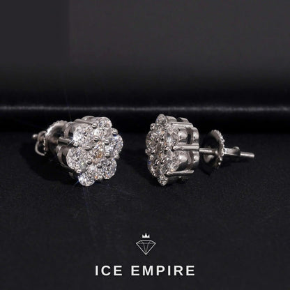 Iced Out Rose Gold Plated Lab Grown Diamond Earrings