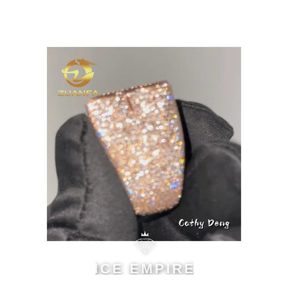 Iced Out Baguette 925 Silver Moissanite Ring
