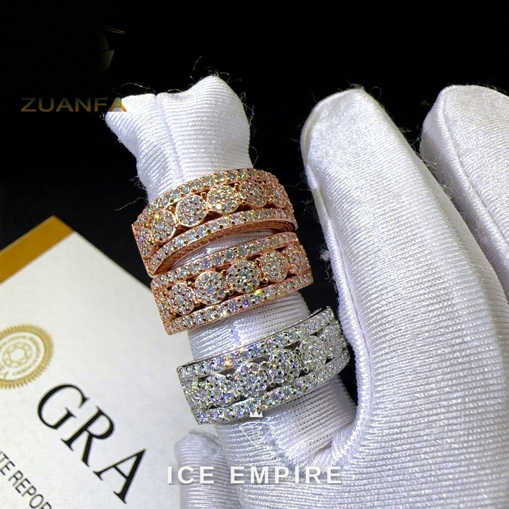 Iced Out 925 Silver Moissanite Ring