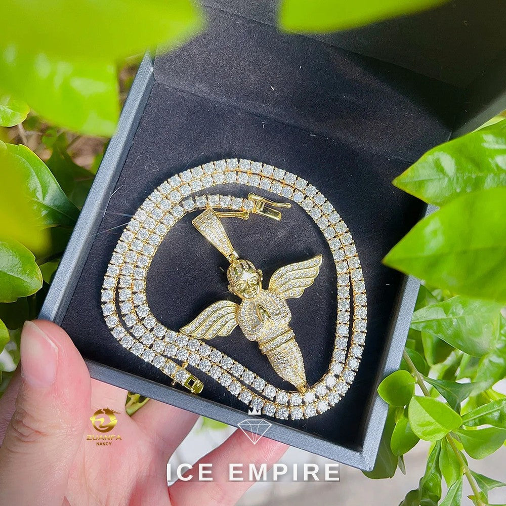 Iced Out Rose Gold Plated Pendant