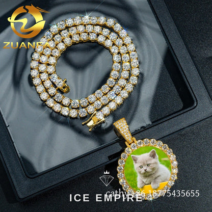 Iced Out Rose Gold Plated Pendant