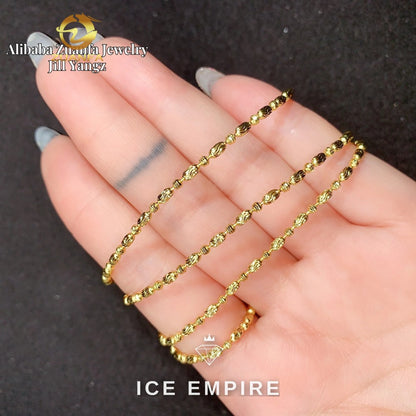 Iced Out Rose Gold Plated Moissanite Rope Chain