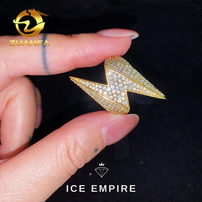 Iced Out Gold Plated Moissanite Ring