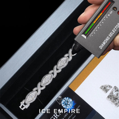 Iced Out 925 Silver Moissanite Cuban Chain