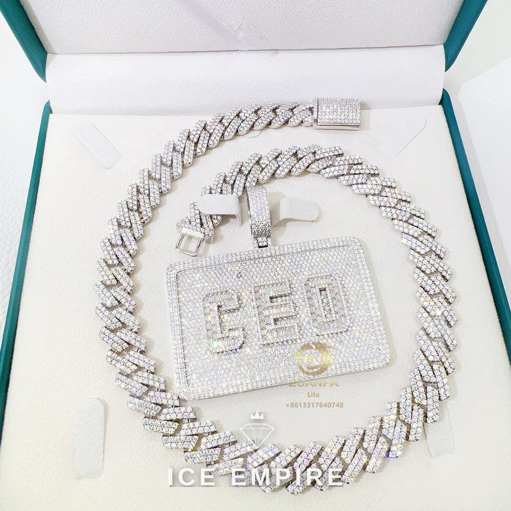 Iced Out 925 Silver Pendant