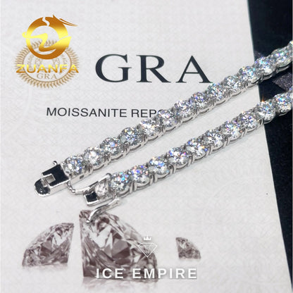 Iced Out Rose Gold Plated Moissanite Cuban Chain
