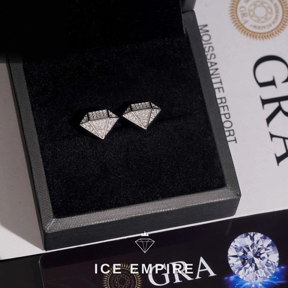Iced Out 14K Gold Moissanite Earrings