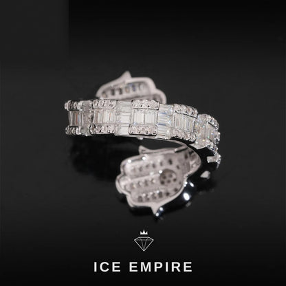 Iced Out 925 Silver Moissanite Ring