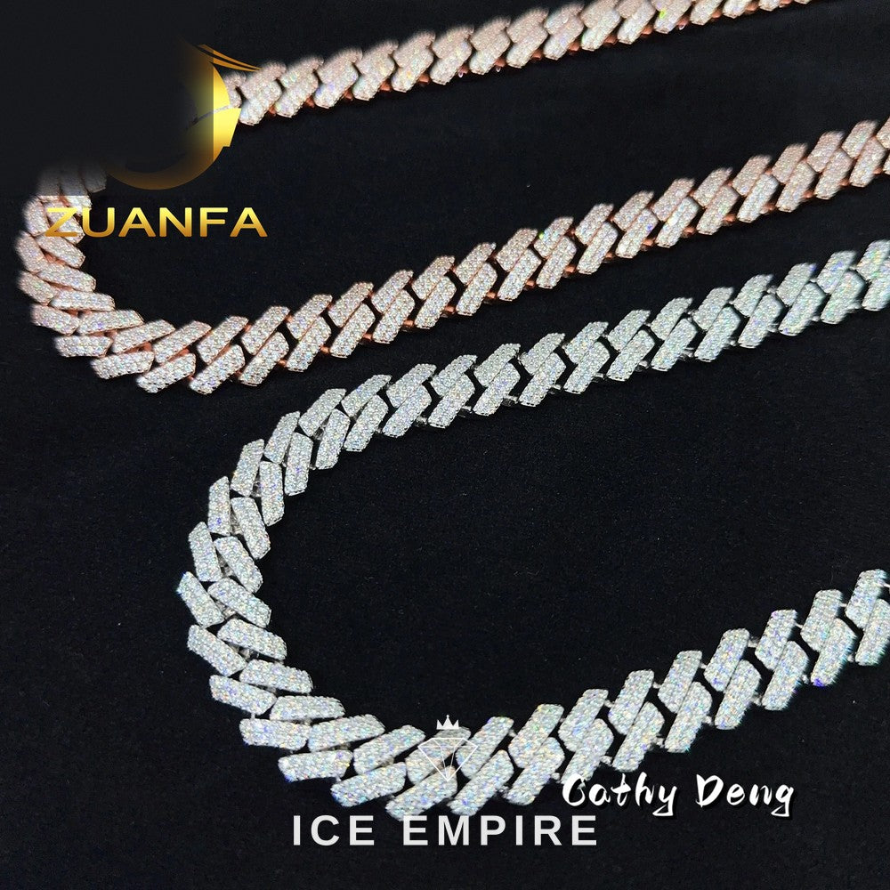 Iced Out Gold Plated Moissanite Cuban Chain