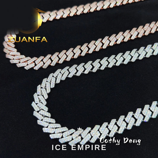 Iced Out Gold Plated Moissanite Cuban Chain
