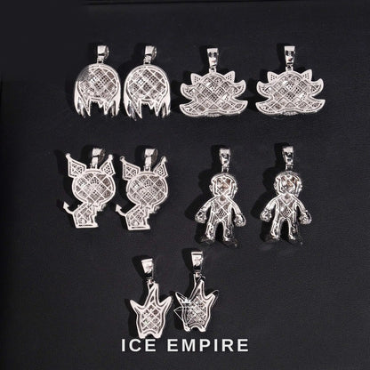 Iced Out Rose Gold Plated Moissanite Pendant