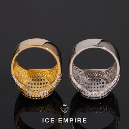 Iced Out Baguette Gold Plated Moissanite Ring